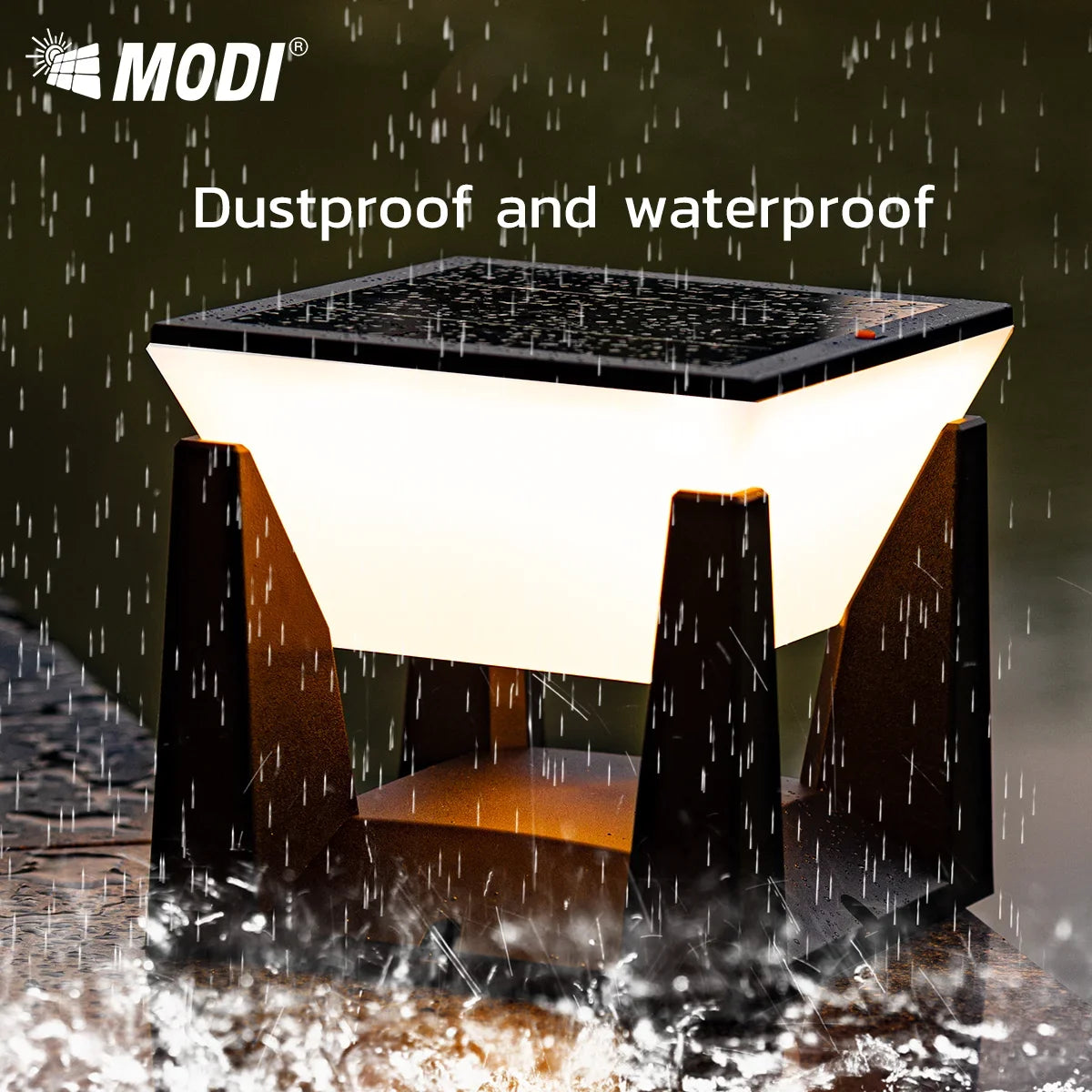 Waterproof solar floor lamp for outdoor lighting garden and driveway - view 6