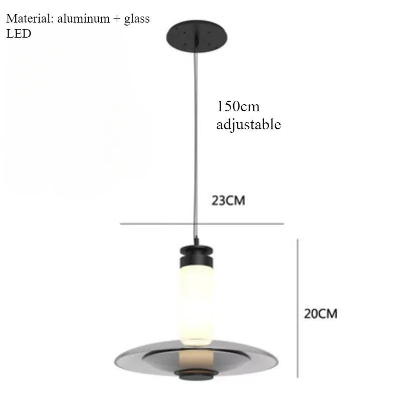 Modern glass wall sconce for elegant interior decoration - C-23cm-Gray / Warm Light