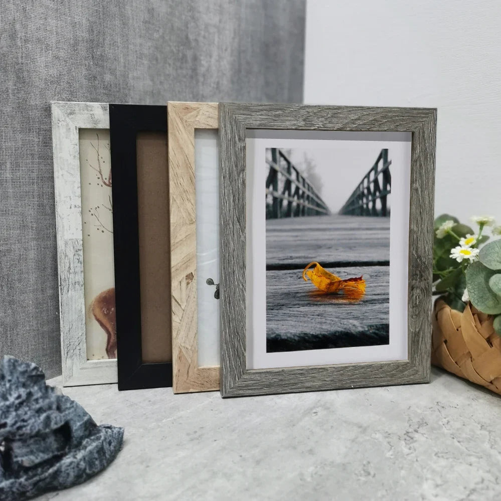 Retro wooden photo frame for office decoration - view 2
