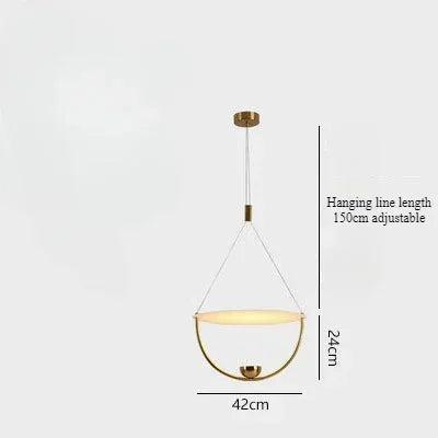 Minimalist Nordic acrylic chandelier for modern decoration - C-Gold-D42cm / 220V / Cool Light 6000K