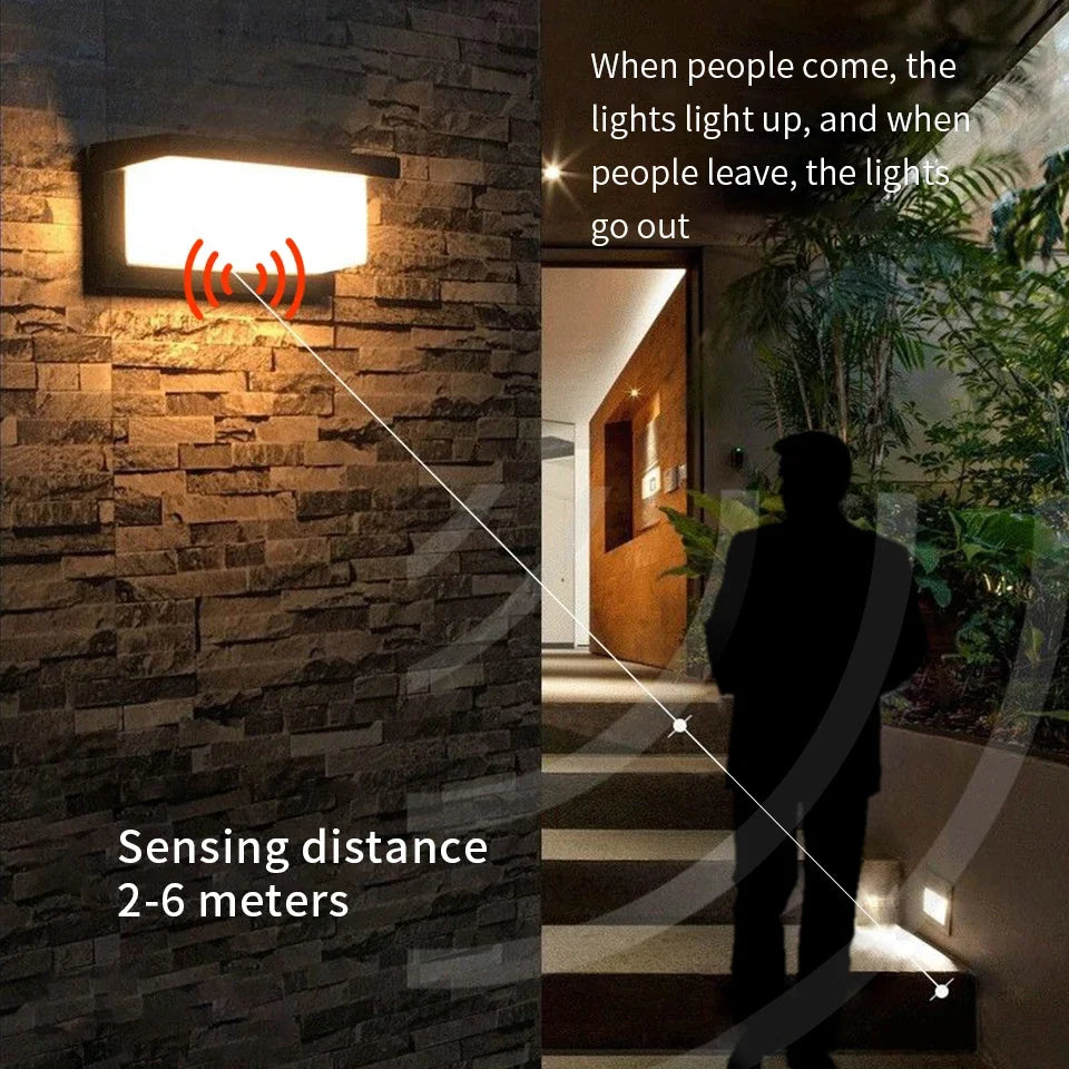 Outdoor led wall sconce with automatic motion sensor - view 4
