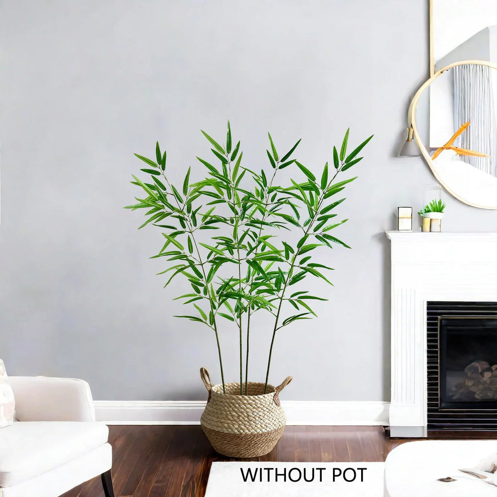 Set of 4 artificial bamboo branches for interior festive decoration - view 3