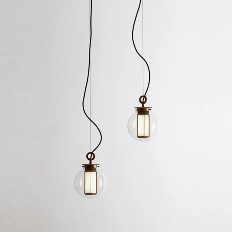 Minimalist glass pendant light for bar and restaurant - view 4