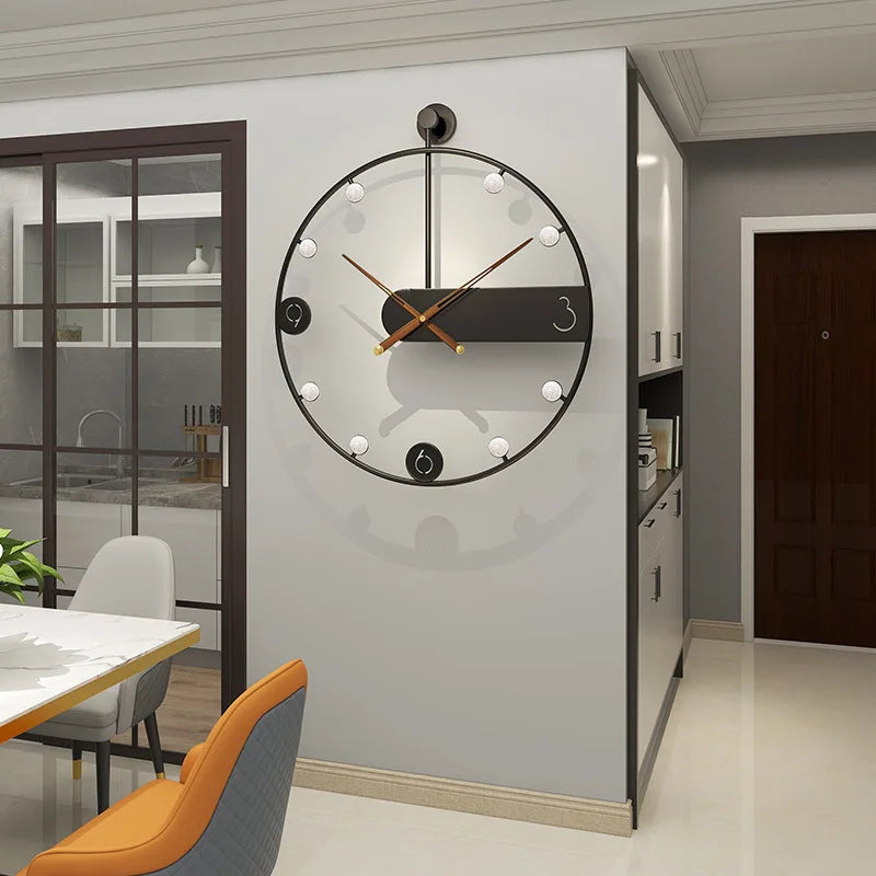 Modern Simple Iron Wall Clock, Home Decoration, Living Room, Creative, Fashion