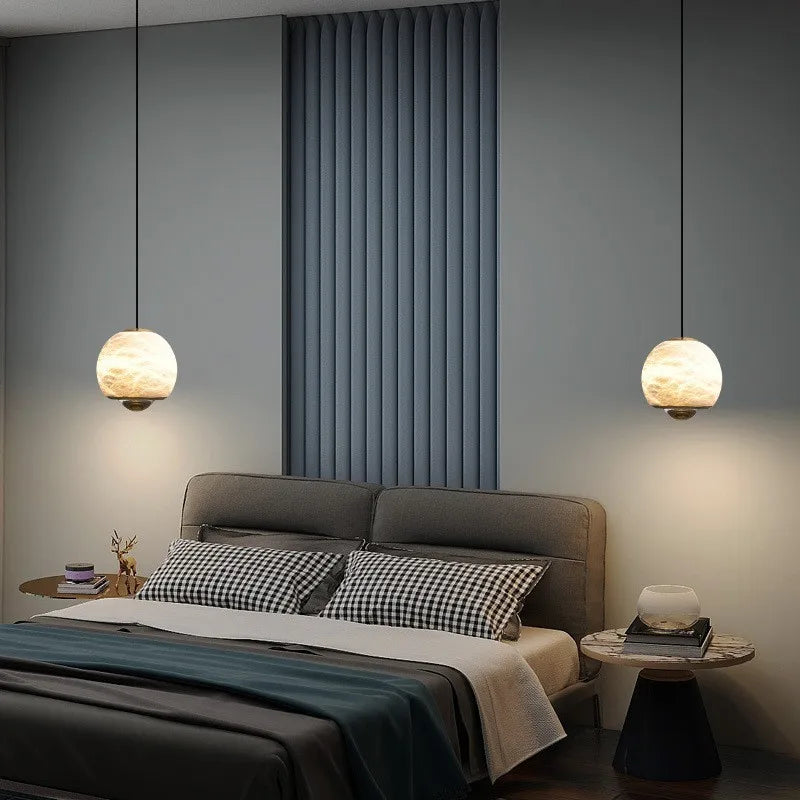 High end Nordic postmodern design bedside lamp, Spanish marble entry balconyy small during lamp, industrial style restaurant - view 4