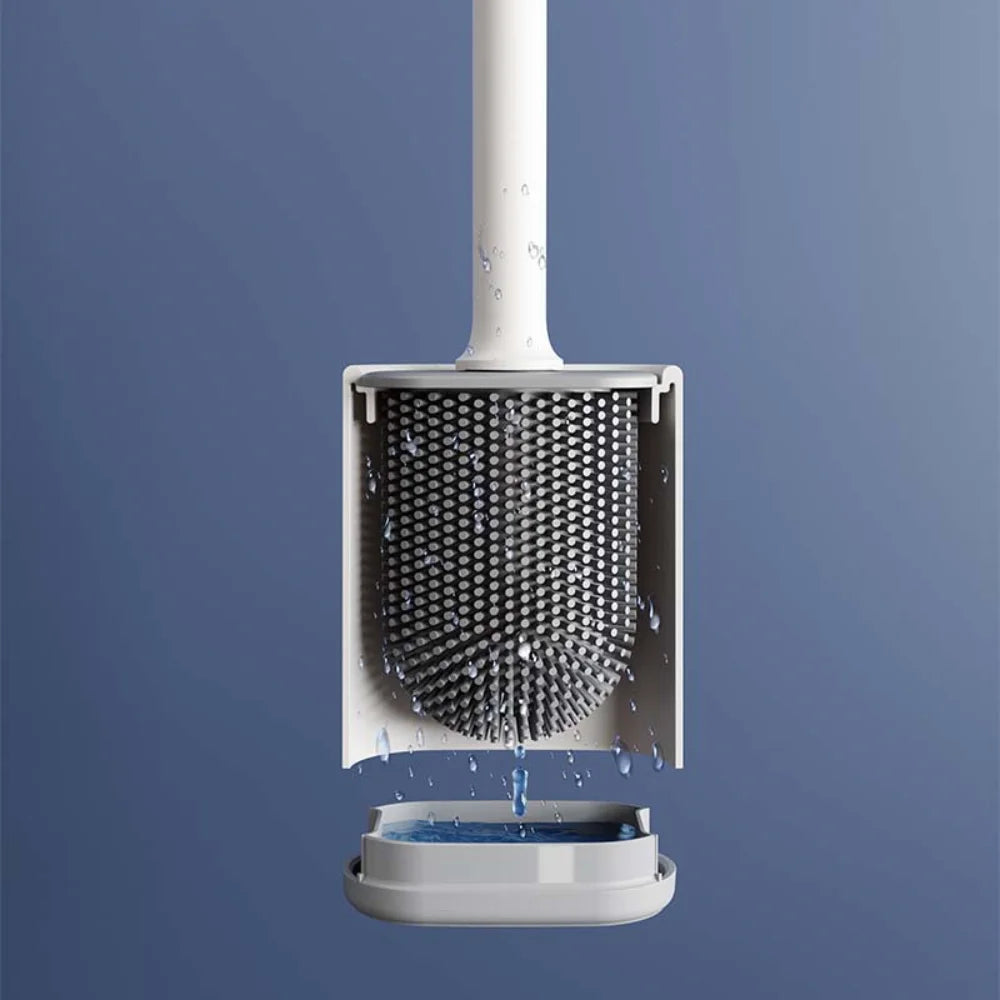 Flexible silicone cleaning brush with support - view 4