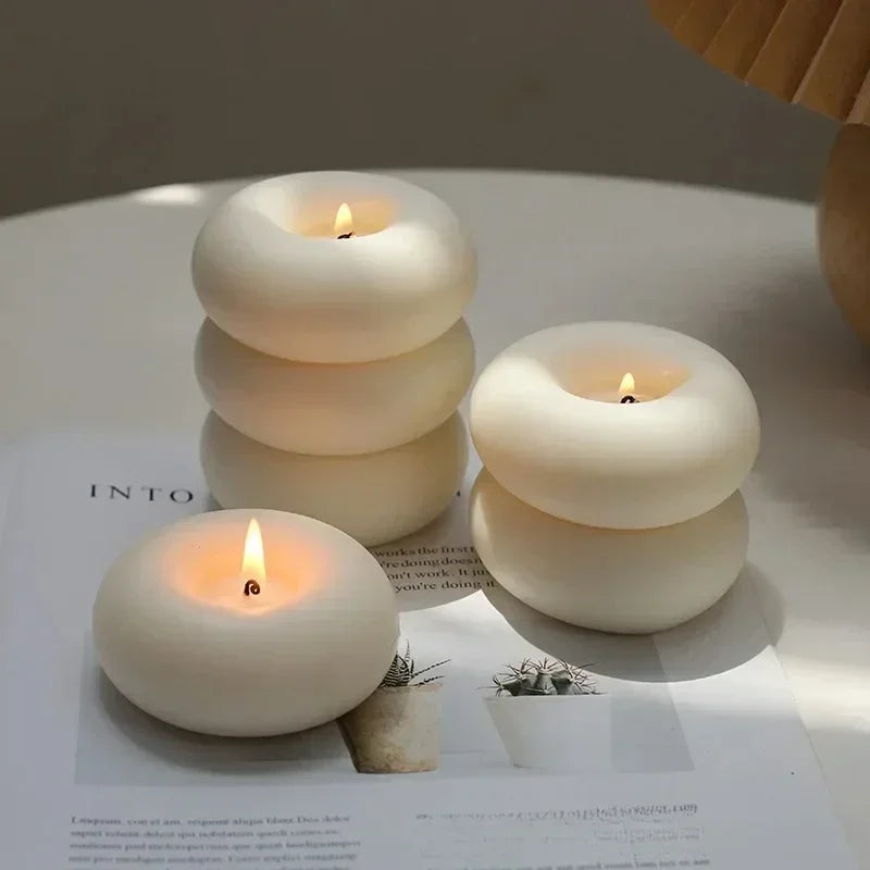WHISKER | Donut Candles Vanilla Candle, Scented Candles, Aromatherapy Candle, Soy Wax Candle, Candle for Home, Bulk Wholesale - Bundle set of 3