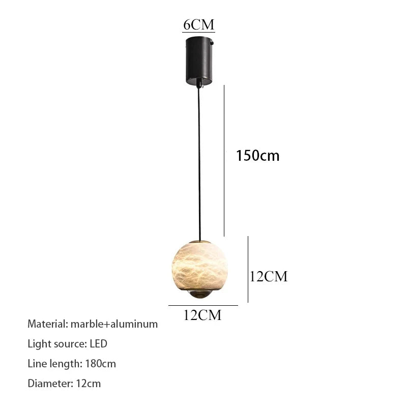 High end Nordic postmodern design bedside lamp, Spanish marble entry balconyy small during lamp, industrial style restaurant - view 5