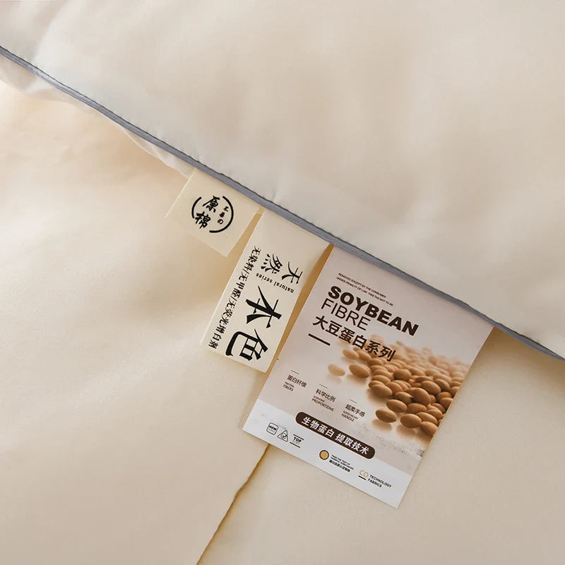 Cotton Comforter Duvet Insert - Quilted White Comforters Queen Size, All Season Down Alternative Queen Size Bedding Comforter - view 6