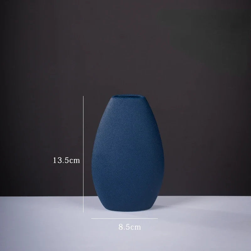 Ceramic Small Vase for Home Decoration, Simple and Modern, Round Flowers, Solid Color, New - 31