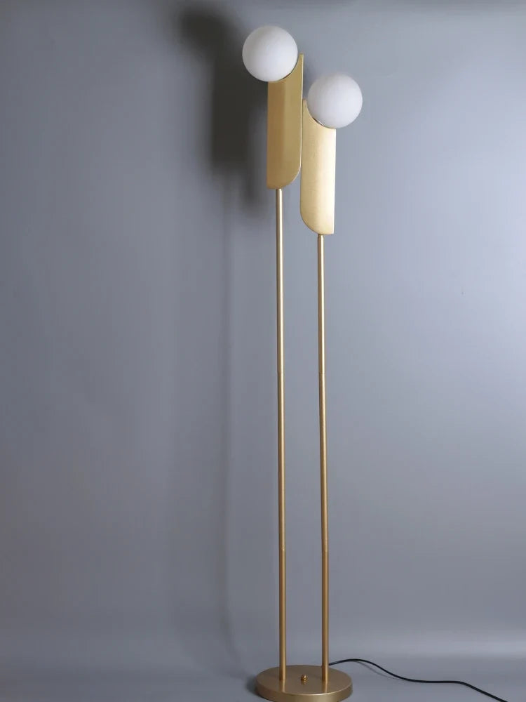 Modern double head glass ball lamp for elegant lighting