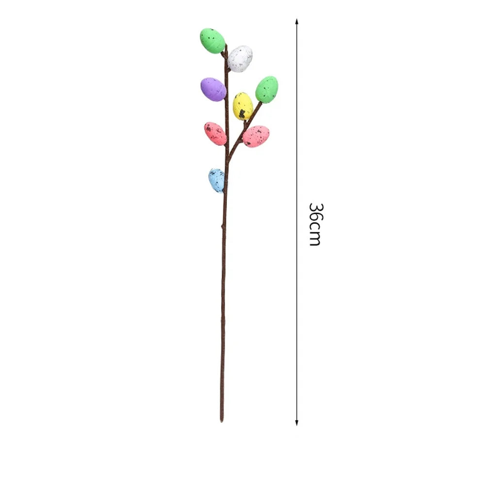 Artificial floral decoration of Easter with rabbits and eggs - Style 5