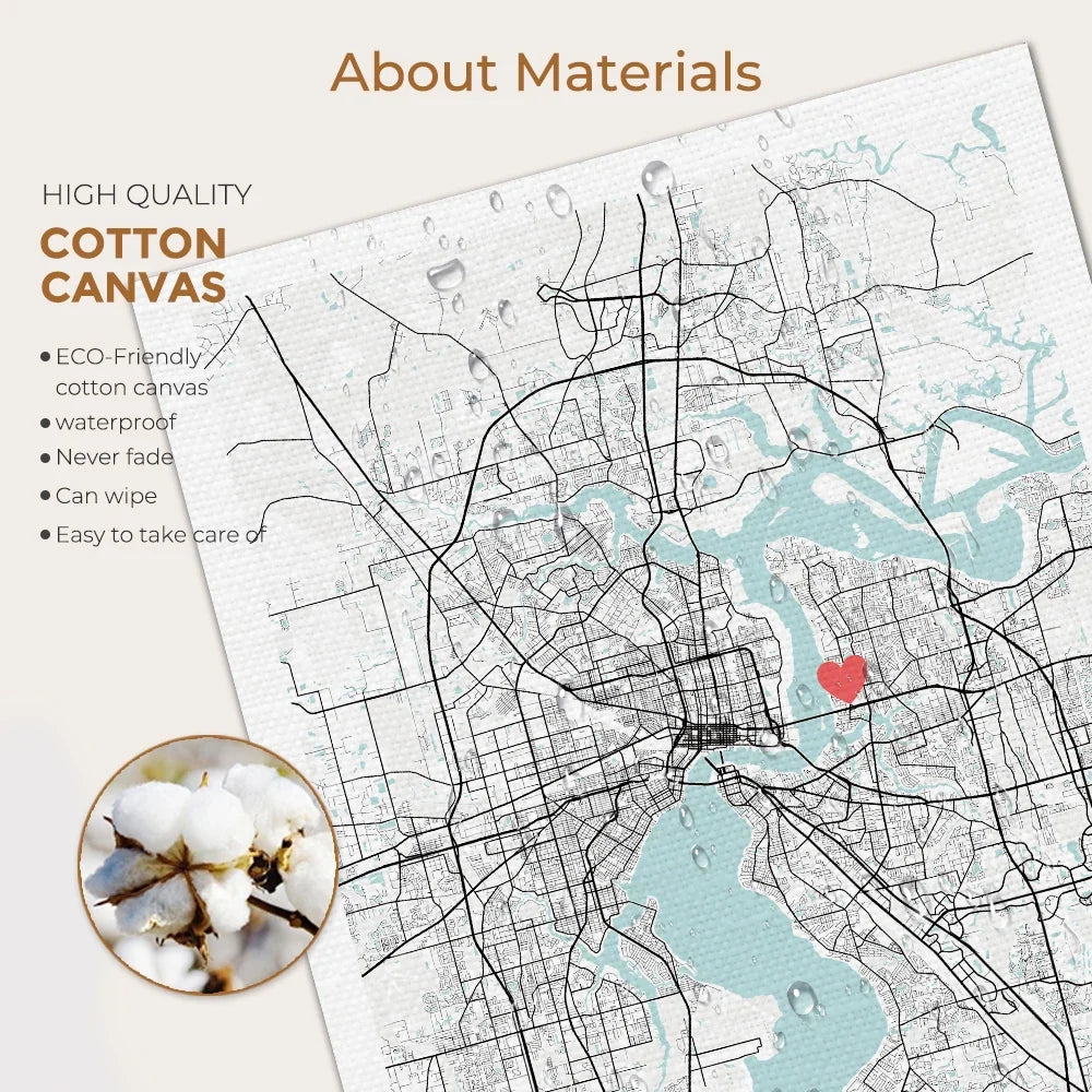 Personalized city map for gift of Saint-valentin - view 7