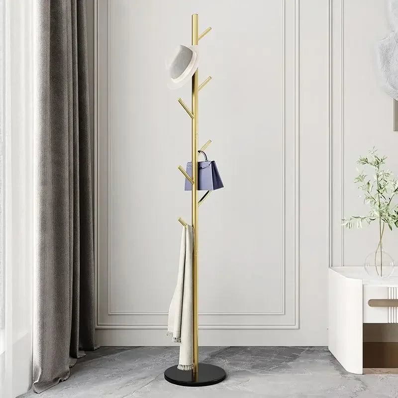Metal Standing Holder for Purse, Tree with Light, Luxury Rock Plate Base, Marble Scarf and Bag Rack, Minimalist Stand - Base Marble Base 2
