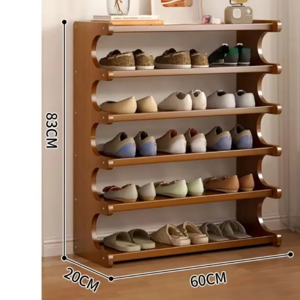 Single and small inner shoe shelf - Brown 6 Layers 60CM