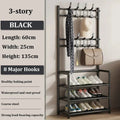 Multifunction shoe shelf for storage and drying - 3 Layers - Black