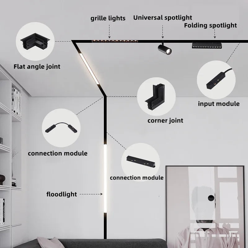 LED magnetic spot for modern interior lighting - view 5