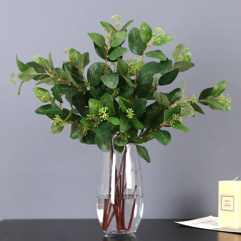 Decorative eucalyptus leaves with fruit for indoor use