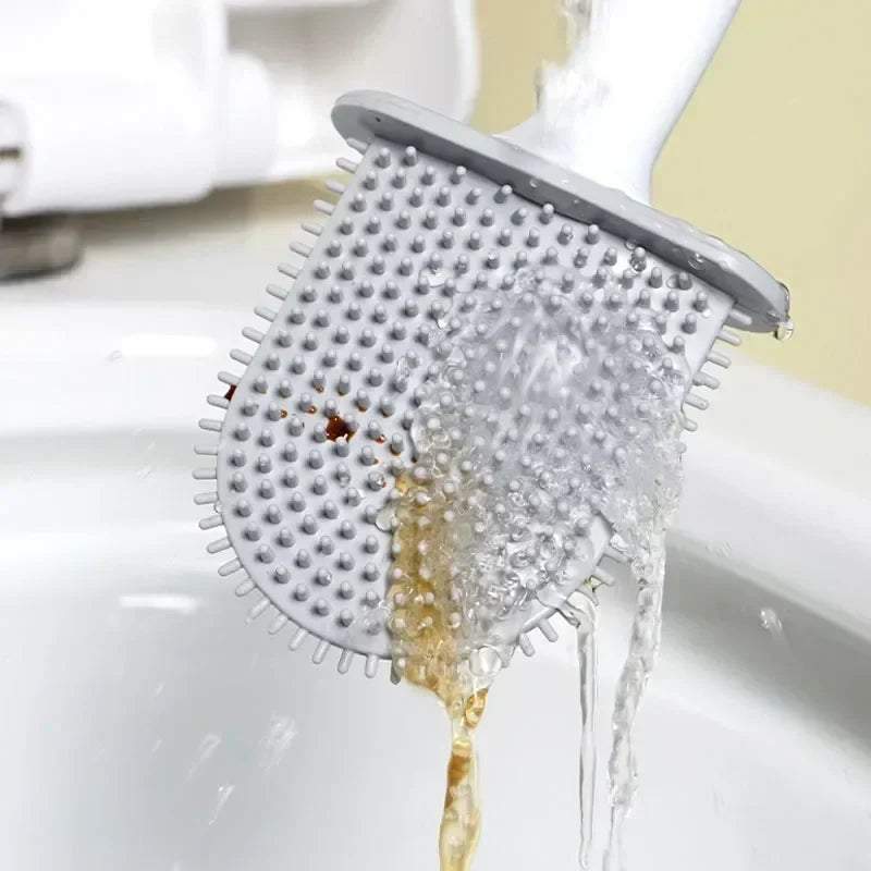 Silicone brush with flexible handle and fast drying holder - view 5