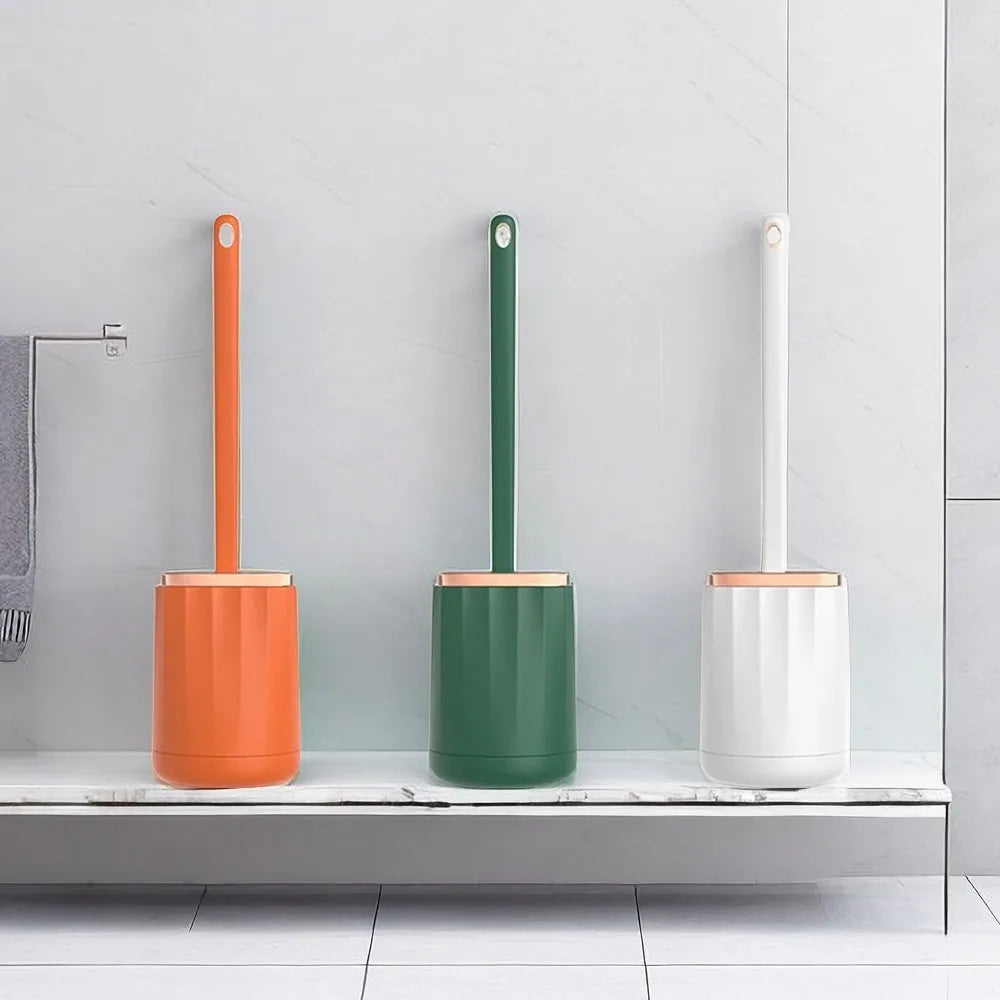 Set of silicone brushes for multifunctional bathroom