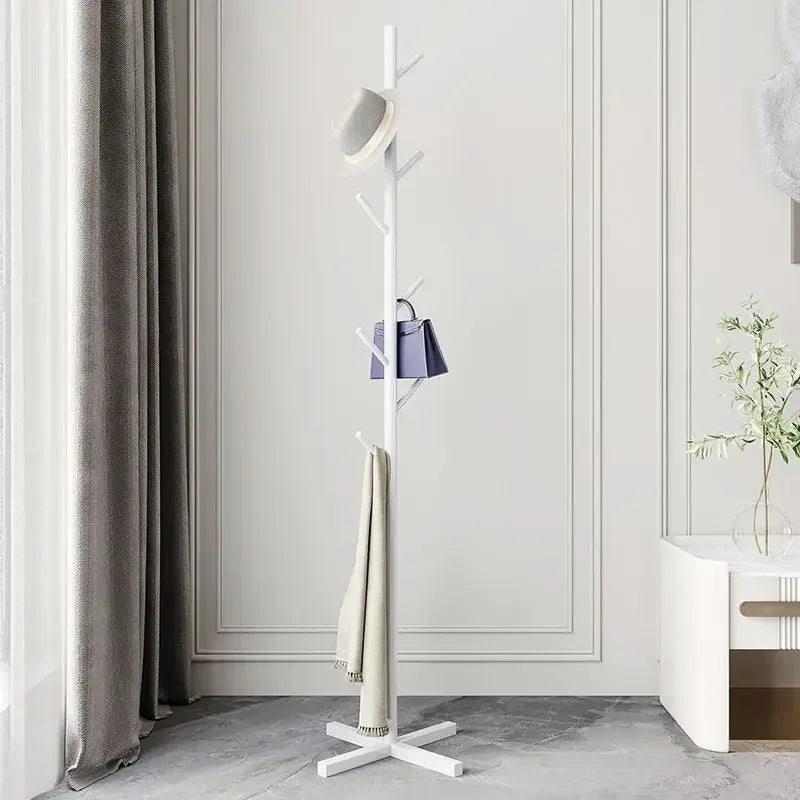 Metal Standing Holder for Purse, Tree with Light, Luxury Rock Plate Base, Marble Scarf and Bag Rack, Minimalist Stand - White Cross Base 1