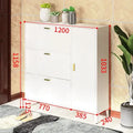 Open shoe cabinet for aesthetic and practical storage - White