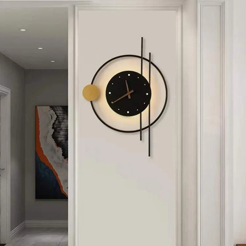 LED wall clock in iron acrylic elegant Nordic design - view 3