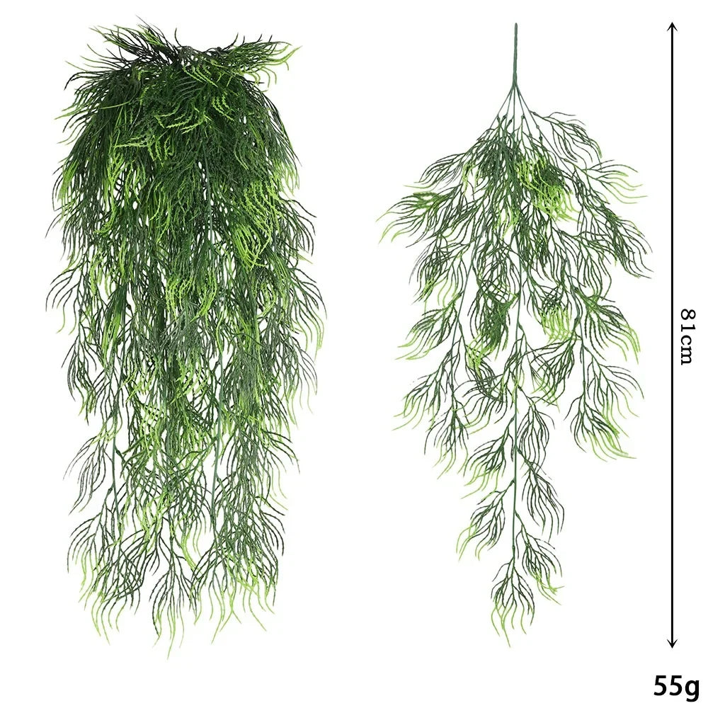 Plant suspended in vine band artificial wall decoration - C
