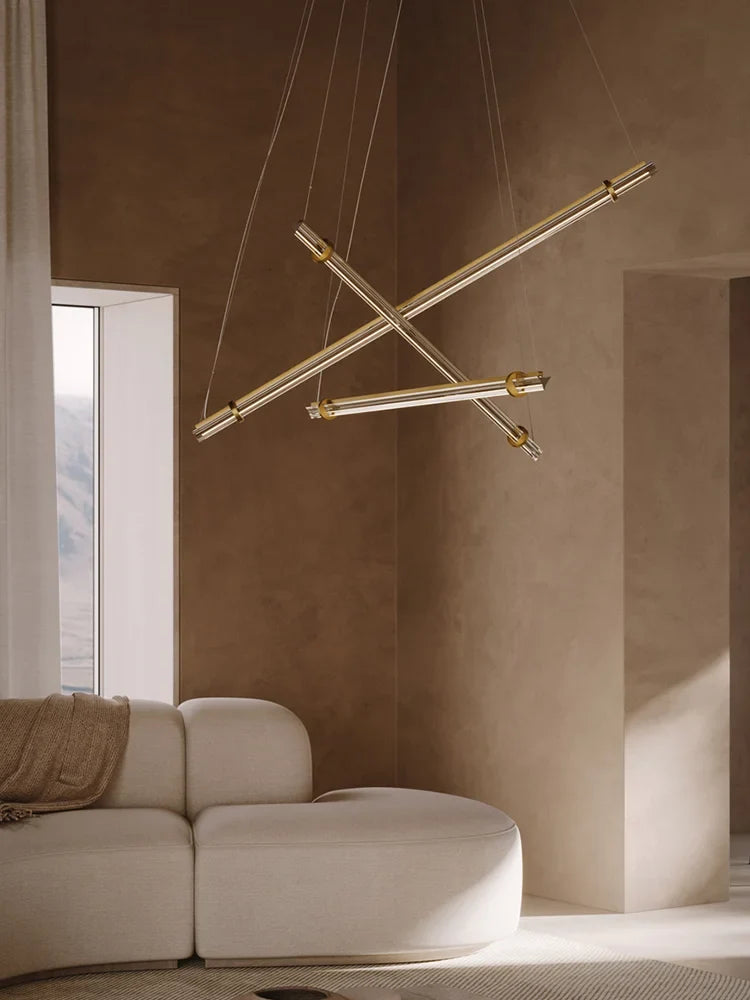 Modern acrylic and copper decorative minimalist design