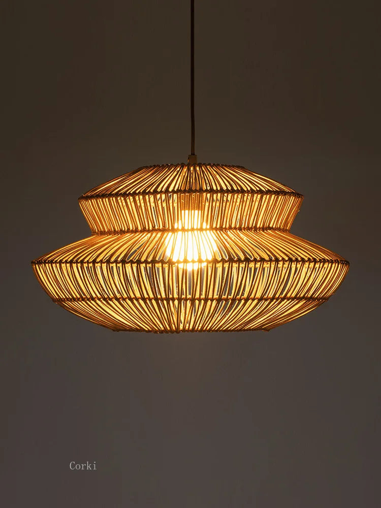 Chinese rattan pendant light for interior decoration - view 4