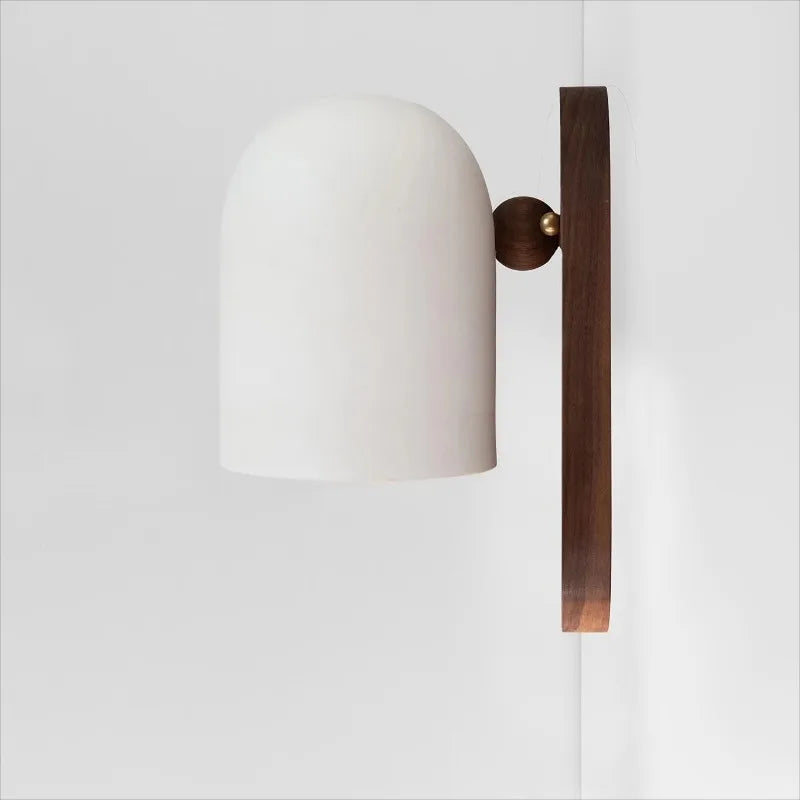 Nordic wall app in walnut style wabi sabi zen Japanese atmosphere