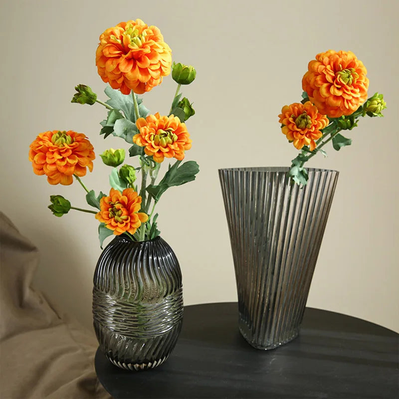 Realistic oriental chrysanthemum artificial flowers for wedding decoration