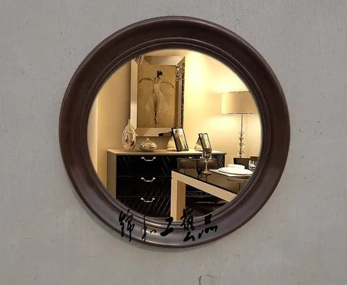 Vintage decorative round aesthetic mirrors for home - 54X54X5CM 2