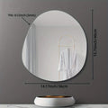 Ellipse Irregular Bathroom Acrylic Shatterproof Mirrors, Wall Mirror, Non Glass Mirror decor for Bedroom, Living Room - 14.17x15.75inch