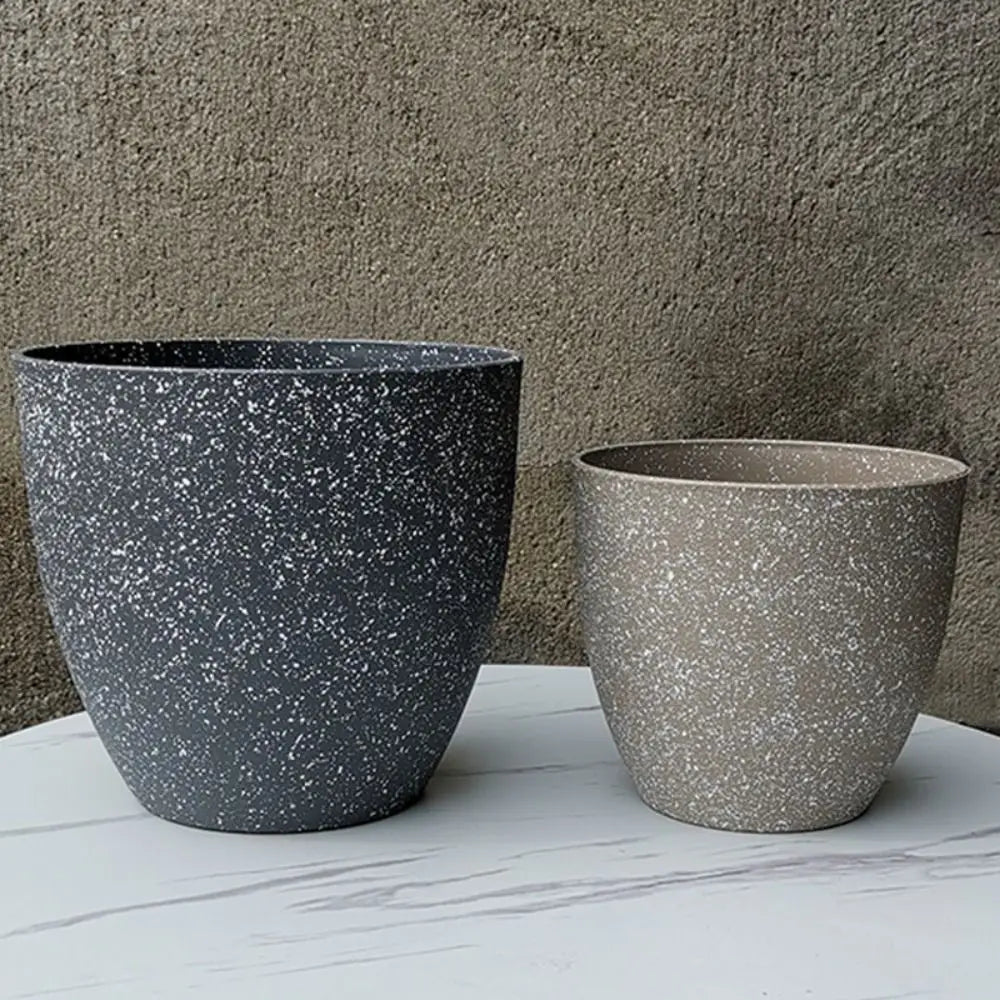 Trendy plastic imitation stone flower pot for bonsai and balcony - view 3