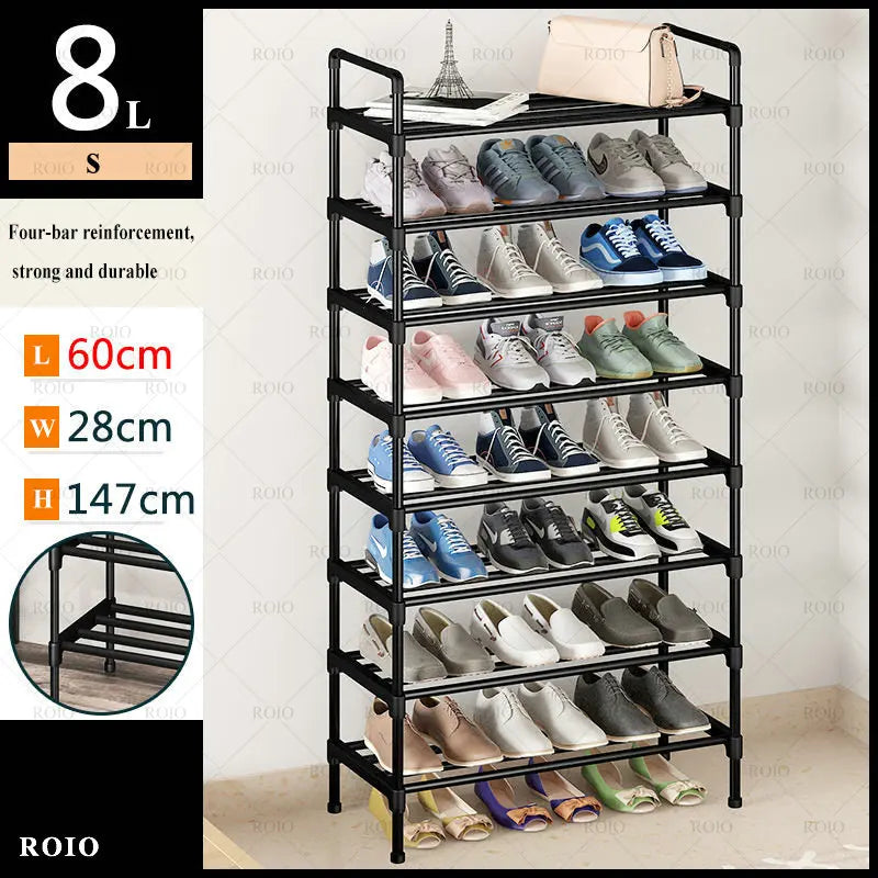 Easy to assemble and dust resistant shoe shelf - H8L