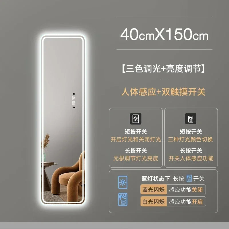 Large size intelligent mirror for interior decoration - 40x150 cm2