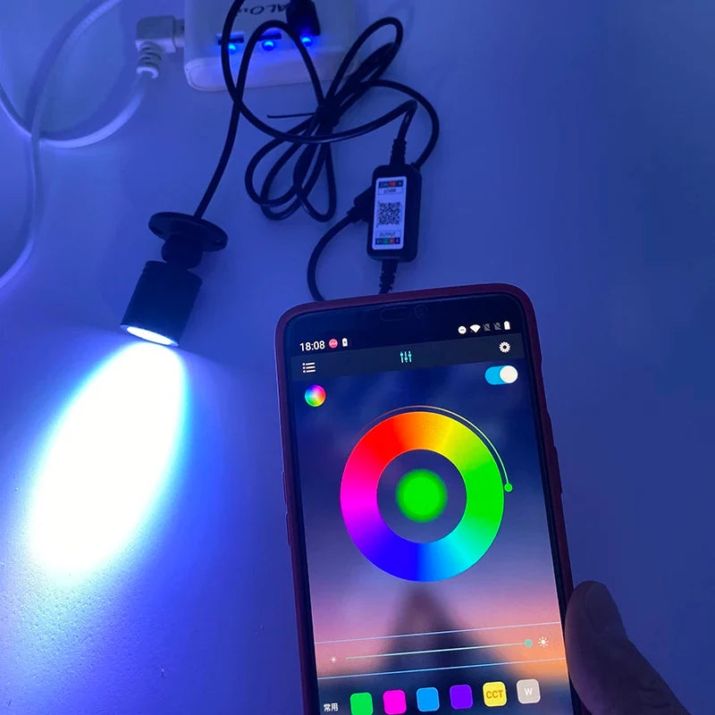 Smart led rgb spot with bluetooth control and adjustable color - view 4