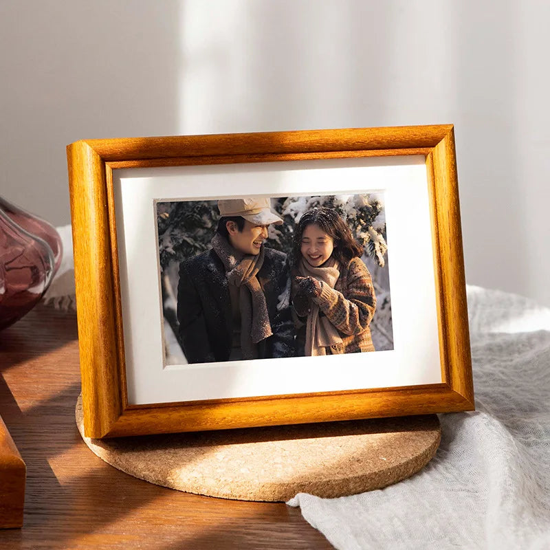 Wooden picture frame for wedding custom top quality decoration - Teck / 7 inches