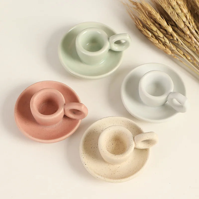 Nordic ceramic candle holder for elegant interior decoration - view 2