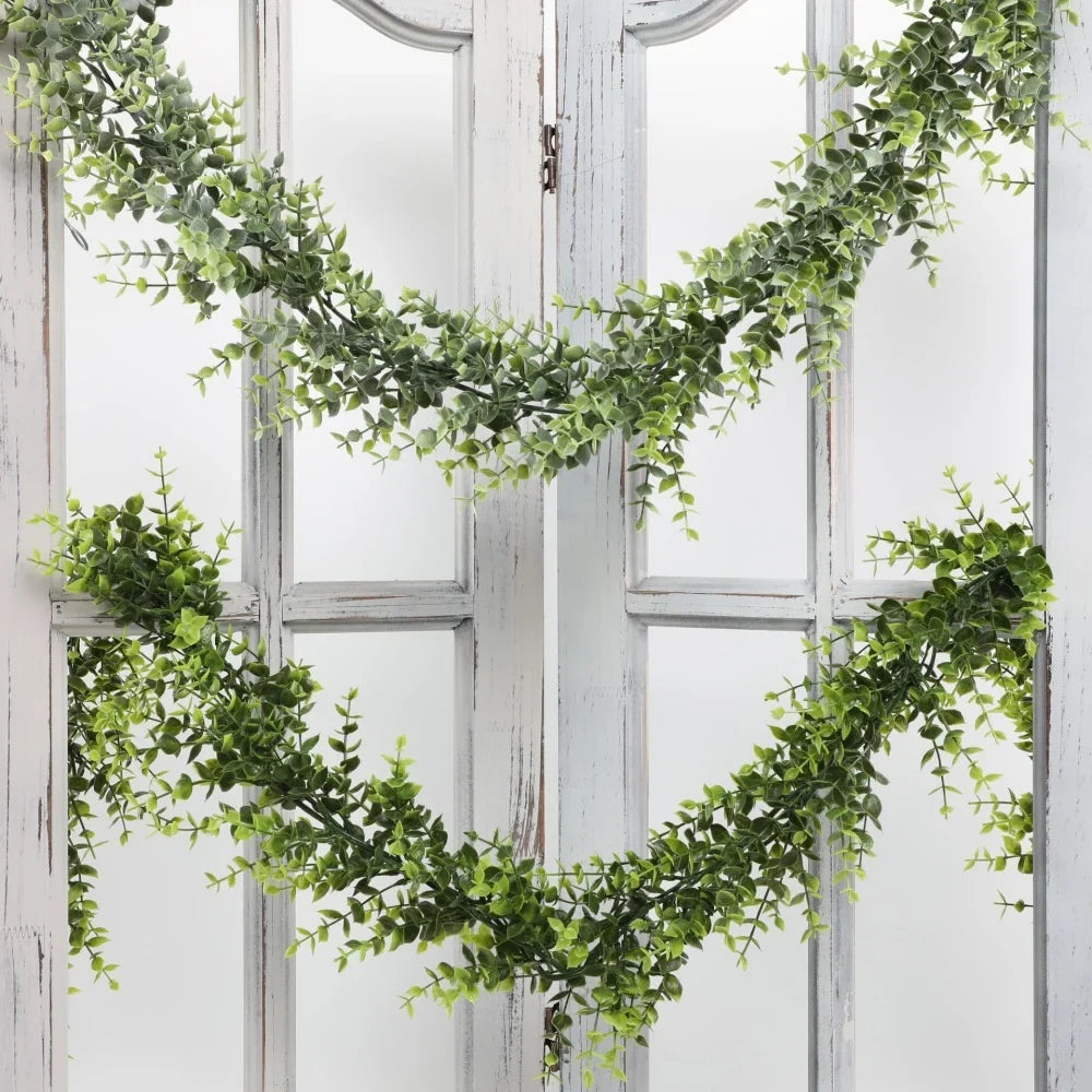 Wedding decoration plants suspended in artificial vines - view 3