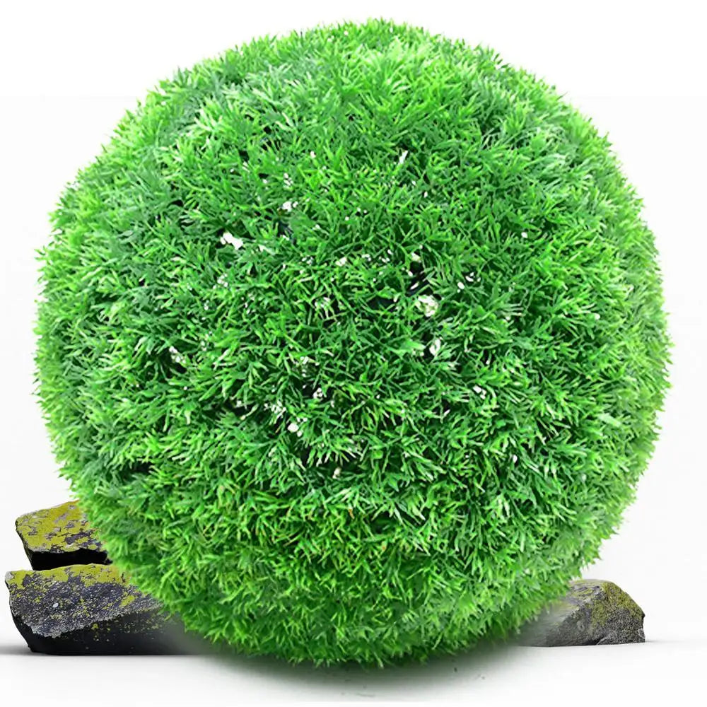 Artificial grass ball in decorative pine needles - 04