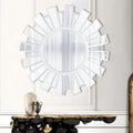Round decorative mirror for restaurant and bathroom - White / 65X65cm