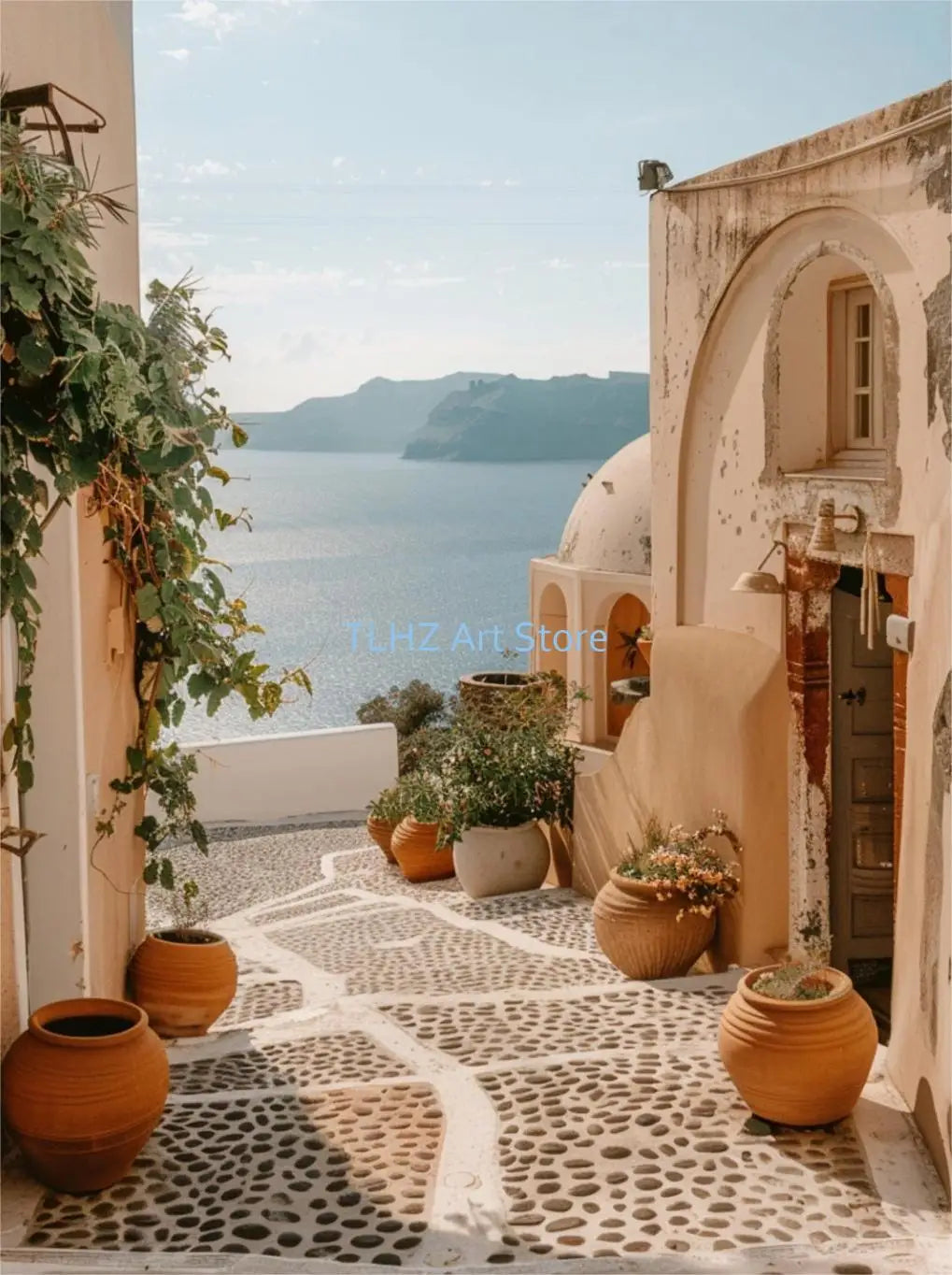 Modern Greek landscape posters for summer decoration - 60X90cm Unframed / 6