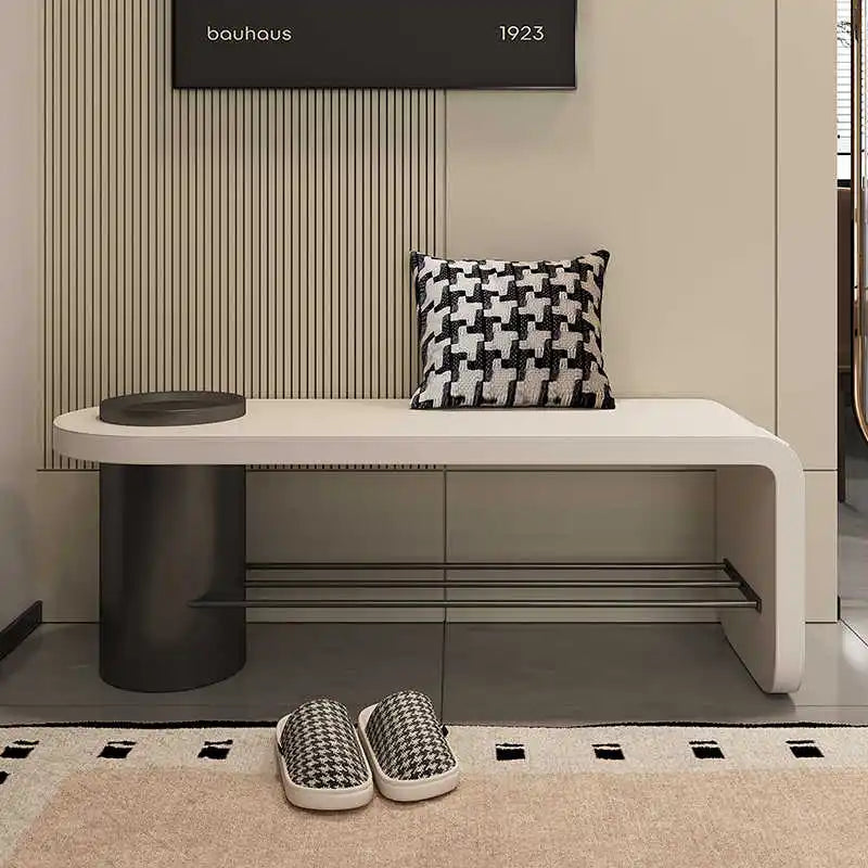 Multifunction storage bench for footwear and other objects - view 2