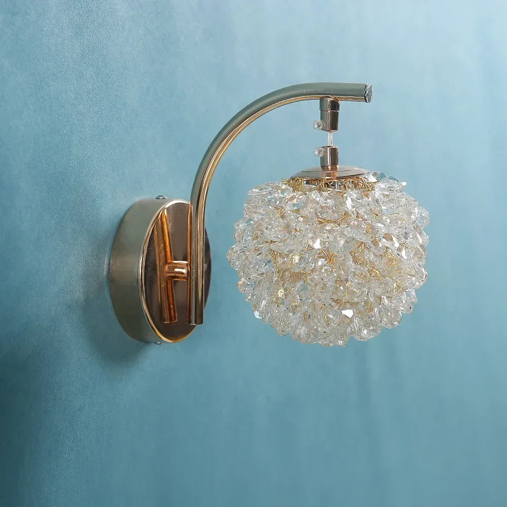 Nordic wall sconce design in decorative crystal ball - view 5