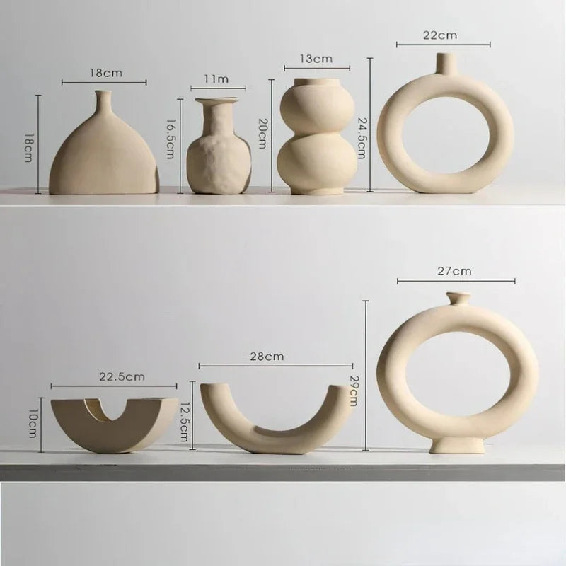 Modern ceramic vase for dried flowers interior decoration - view 3