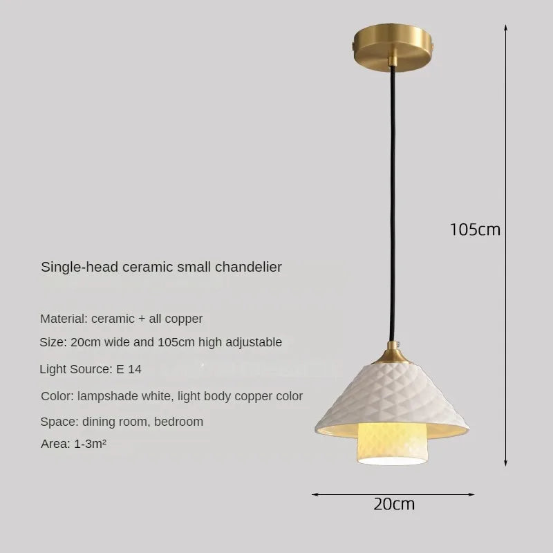 Ceramic and copper desk lamp modern design adjustable angle - 2700-3300K / Pendant Lamp