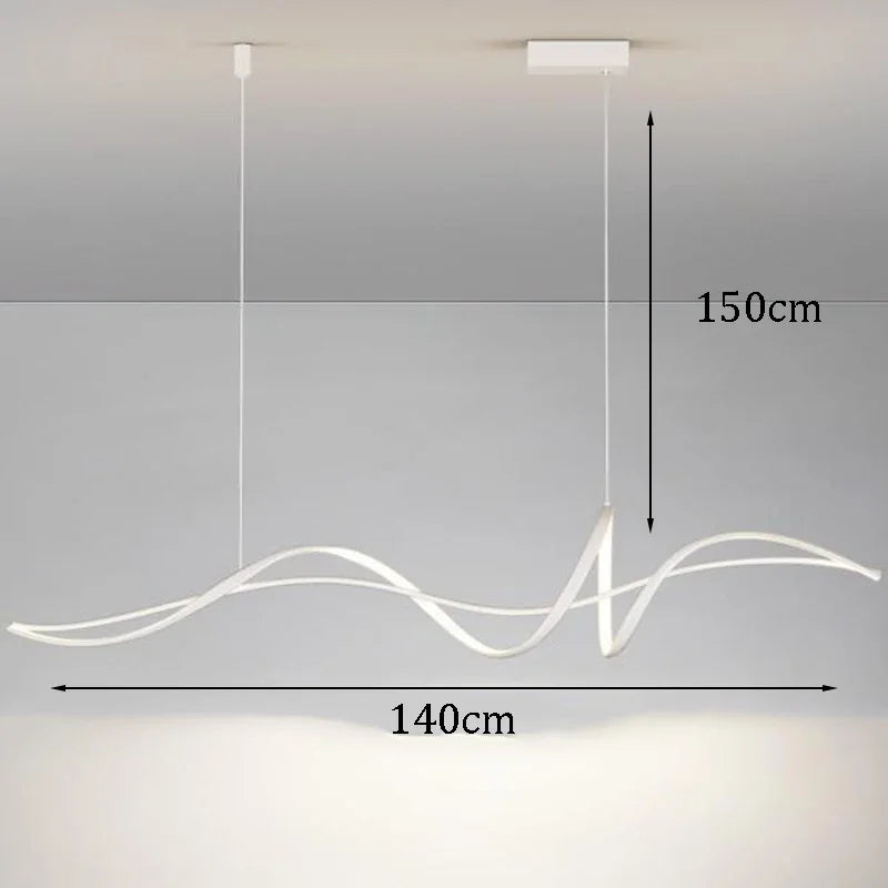 2024 Modern Home Decoration Circular LED Lights, Living Room Chandeliers, Dining Room Chandelier, Indoor Lighting - B-White 140cm / warm light