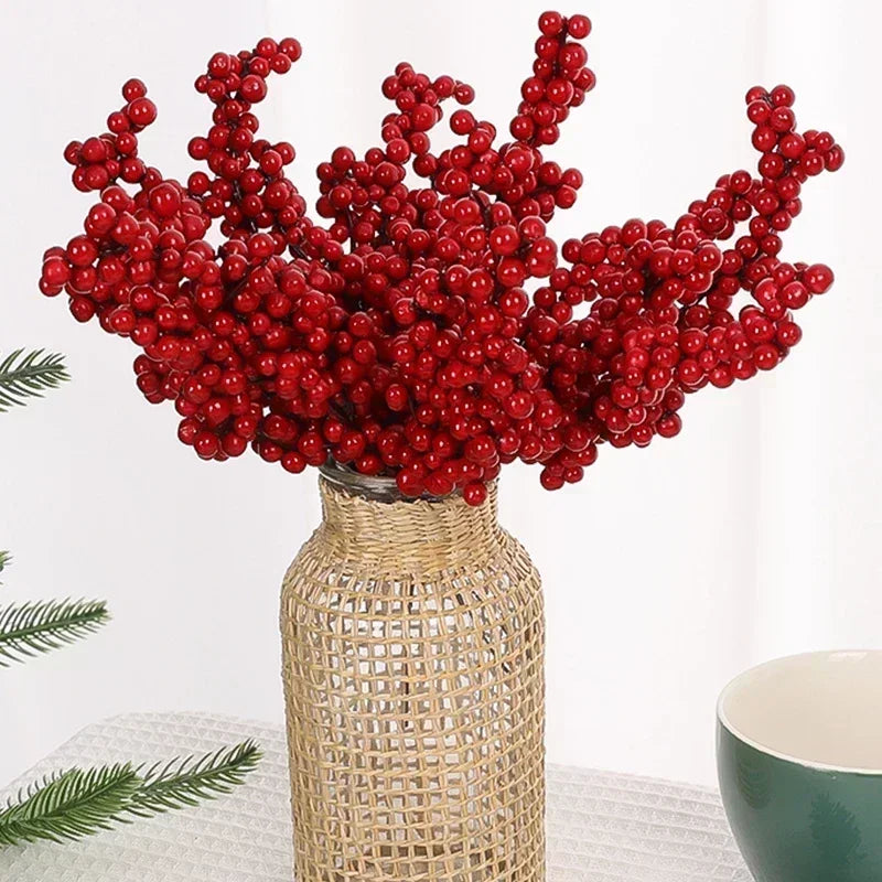 Artificial berry branch for Christmas decoration - view 2